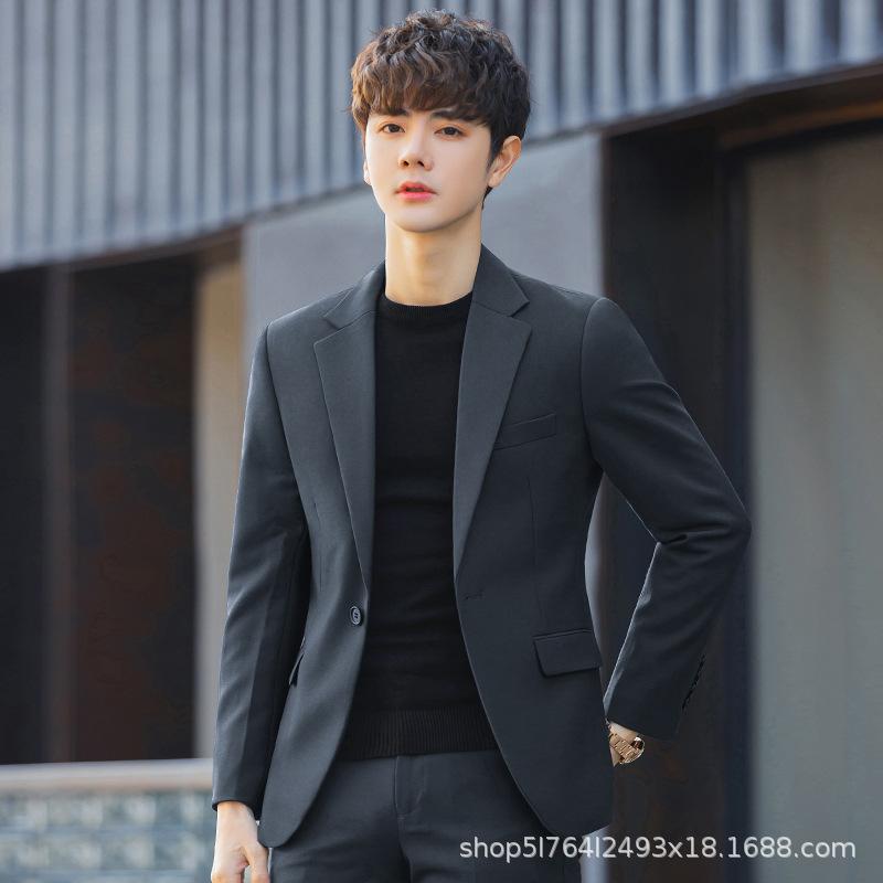 スーツ メンズ 春秋 韓国風 カジュアル セットアップ 男性用 ジャケット パンツ 上下セット 2点セット 普段使い｜Tanzan