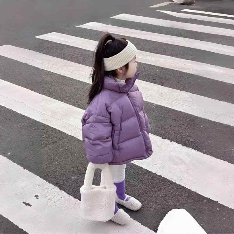 子供服 ダウンジャケット 男の子 女の子 韓国風 ダウンコート 厚手 短め丈 アウター 加州オレンジ 100 110 120 130 140