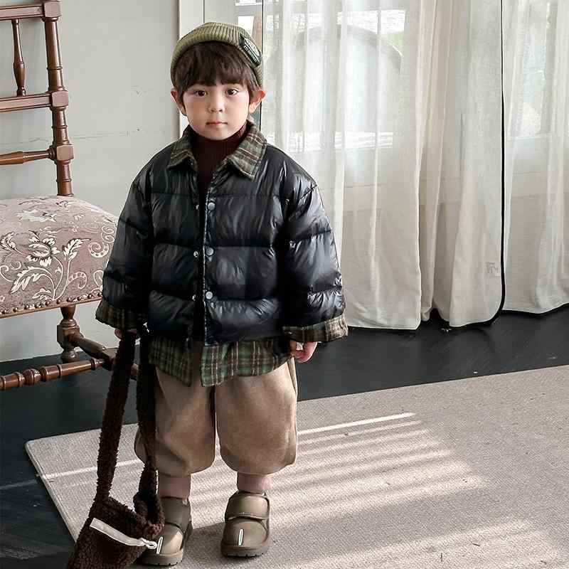 子供服 ダウンジャケット 秋冬 中綿入り あったか 白グースダウン アウター 8歳以上 中大童 男の子 女の子 韓国風 モランディグリーン ブラック 赤 ワインレッド｜Tanzan