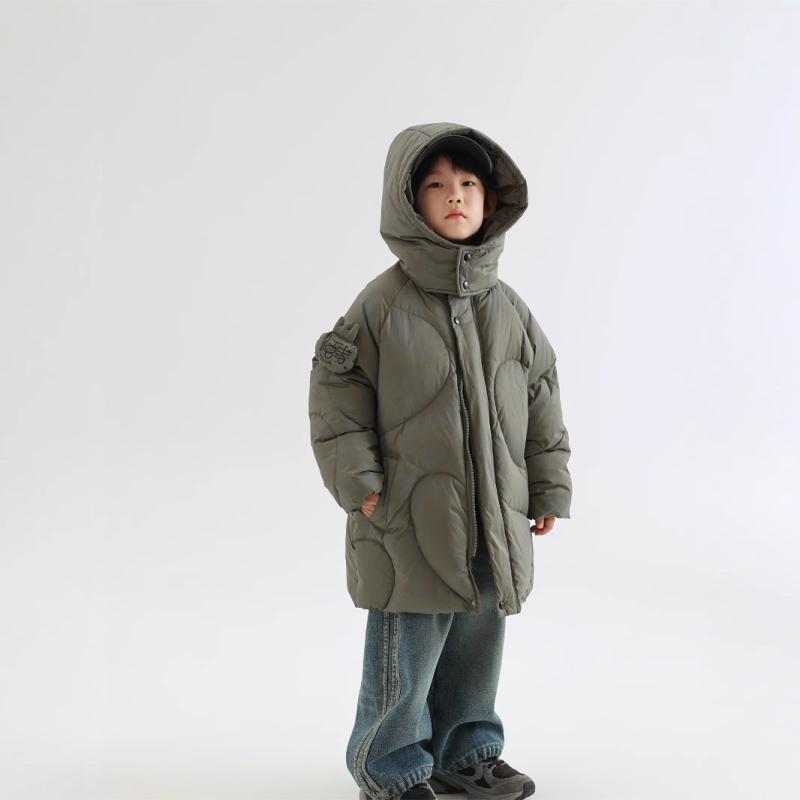子供服 ダウンジャケット 男の子 アウター 中綿 コート 防寒着 秋冬 スキーウェア 100cm 110cm 120cm 130cm 140cm 150cm グレージュ ブラック｜Tanzan