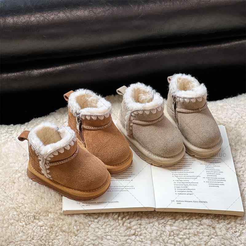 ブーツ キッズ 雪地靴 1歳 2歳 3歳 子供用 防寒 暖か 裏起毛 ショートブーツ 男の子 女の子 幼児 園児 普段使い お出かけ キャメル カーキ