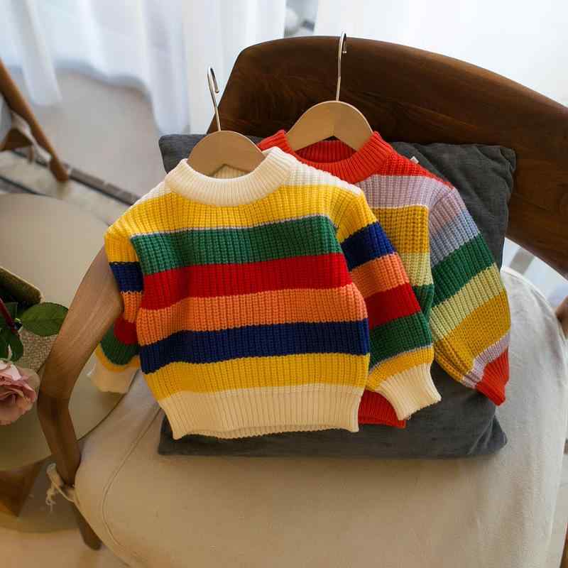 ニット キッズ 配色 長袖 セーター 秋冬 幼児 かわいい 丸首 プルオーバー 90cm 100cm 110cm 120cm 130cm