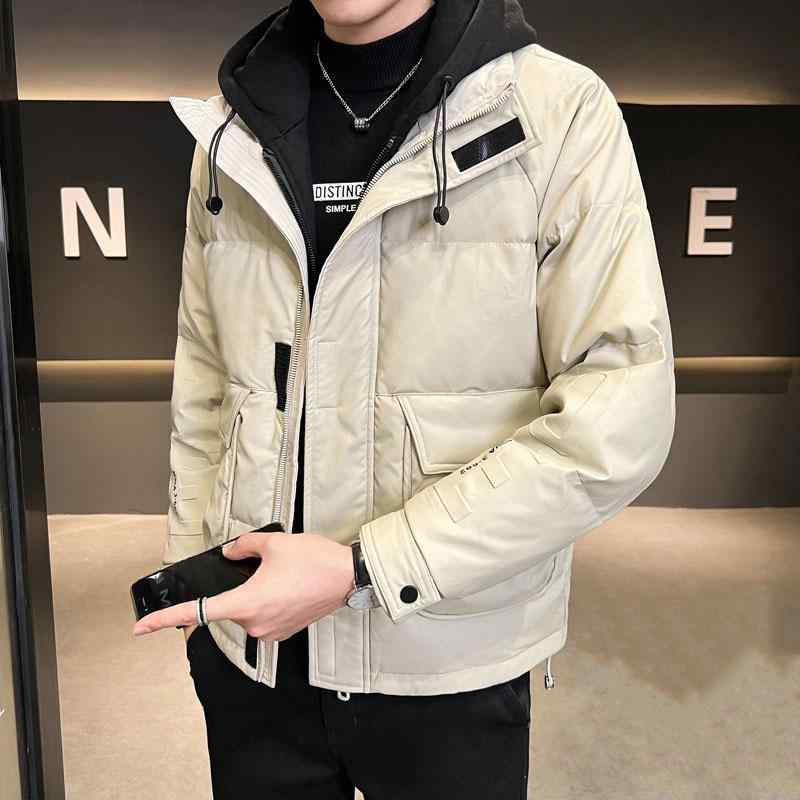 落ち込む上衣 メンズ 裏起毛 冬 アウター 短かめ丈 フェイクレザー 上衣 前掛け 馬鹿でかい大きさ ゆったり 市乳白いこと 黒いこと