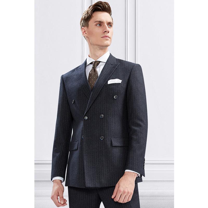 スーツ メンズ グレーストライプ ビジネス カジュアル フォーマル 男性用 スリムフィット 結婚式 新郎 礼服
