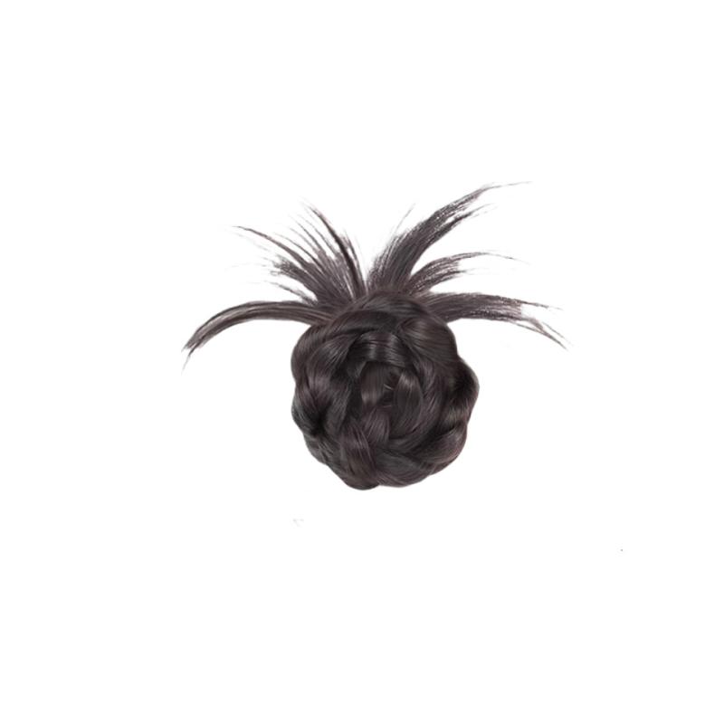 ヘアアクセサリー レディース お団子ウィッグ ダークブラウン ライトブラウン まとめ髪 高温耐熱 簡単装着 普段使い パーティー(x3)