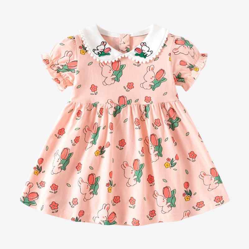 ワンピース ベビー・キッズ 女の子 幼児 子供服 花柄 ノースリーブワンピース 綿100% 柔らかい プリンセススカート お出かけ 普段使い 66cm 73cm 80cm 90cm 100cm 110cm 120cm
