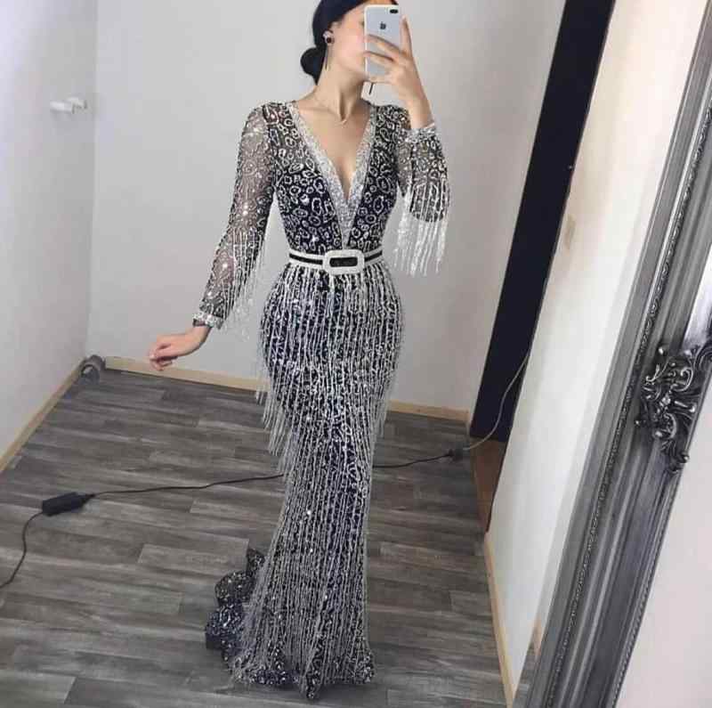 ワンピース レディース 礼服 パーティードレス ロング丈 Vネック 長袖 ポリエステル 大判 水玉模様 ?金（ホットスタンプ） 大?型（フレア） ?雅?（エレガント）通勤