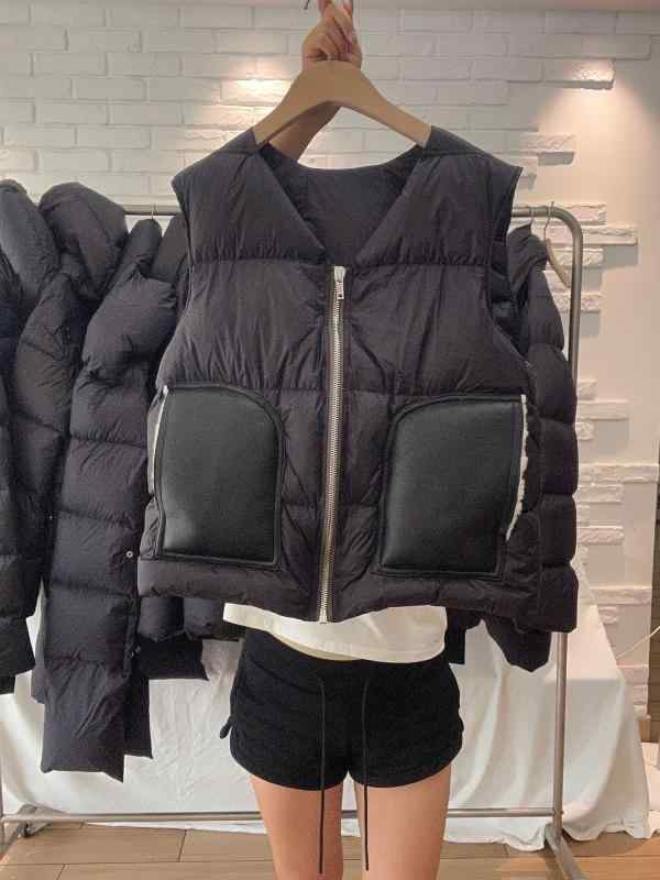 打ち倒す限りない レディース なめし革うつり変わり Vのど首 白?? street style 軽さ 防寒着 トップス-レディースファッション