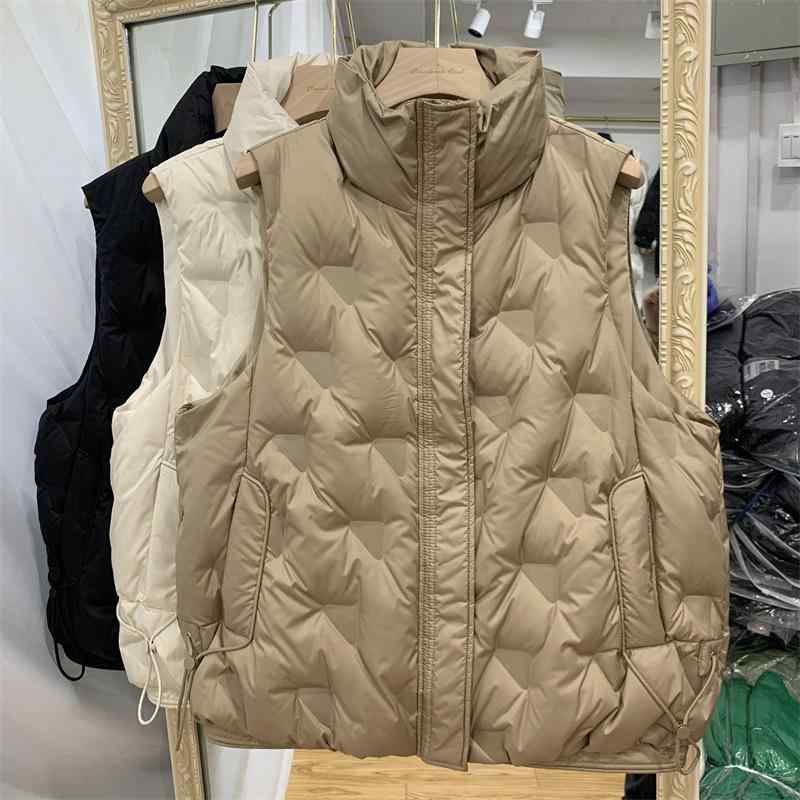 落ち込む限りない レディース 照明ランプ色合い ゆったり ポリエステル あったか 秋冬 防寒着 アウター 黒/ベージュ/白