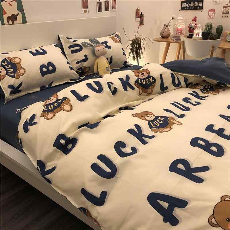 布団カバーセット レディース ガールズ いちご柄 水洗い綿 寝具 ベッドシーツ 3点セット 4点セット ポリエステル かわいい クマ ウサギ アニマル柄 4,571円