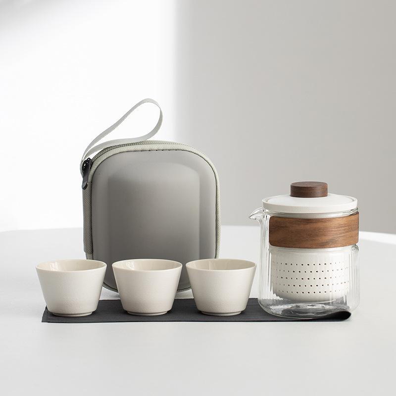 茶器 携帯用 茶器セット ガラス 旅行 茶道具 керамика 快客杯 ?? 湯呑み ??セット 湯呑 急須 ?? 携帯 アウトドア
