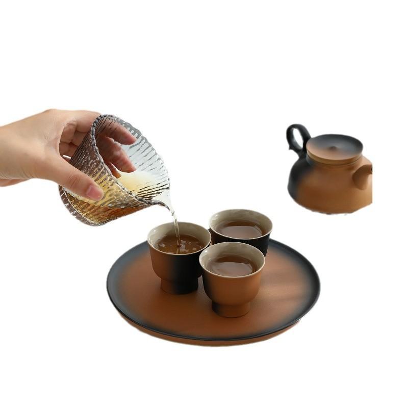 茶器 アウトドア 旅行用 ポータブル ティーセット 高級 陶器 オフィス用 ティーポット 携帯用 バッグ付き