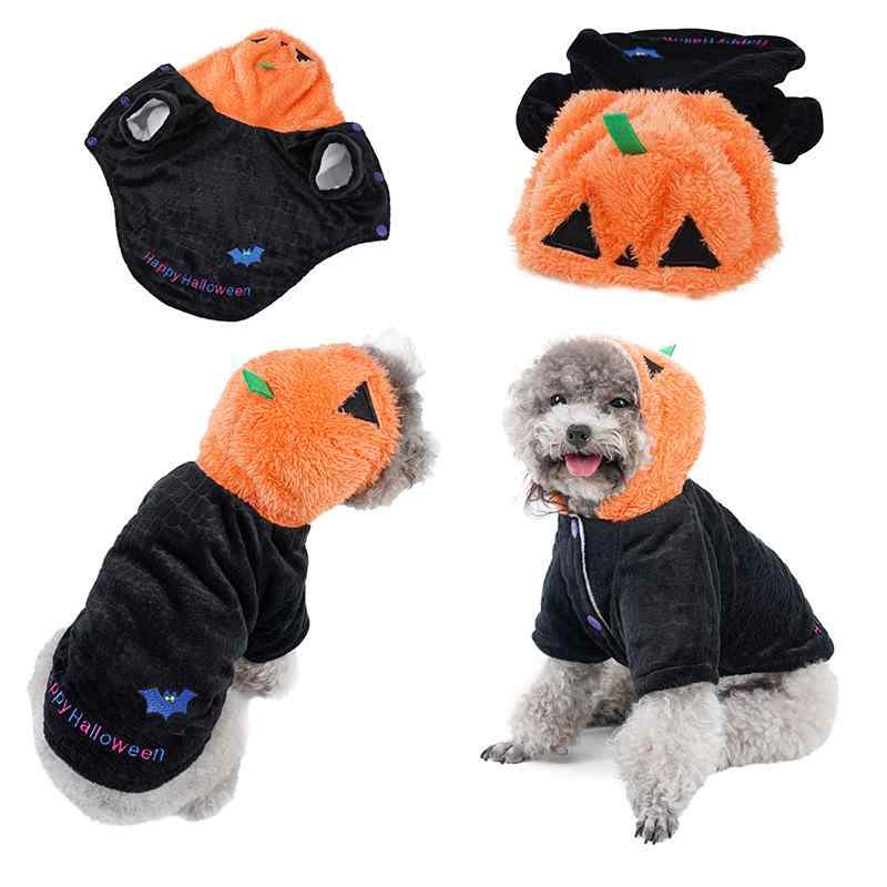 ペット用コスチューム ハロウィン 犬用 南瓜 黒 S M L XL 珊瑚? カジュアル