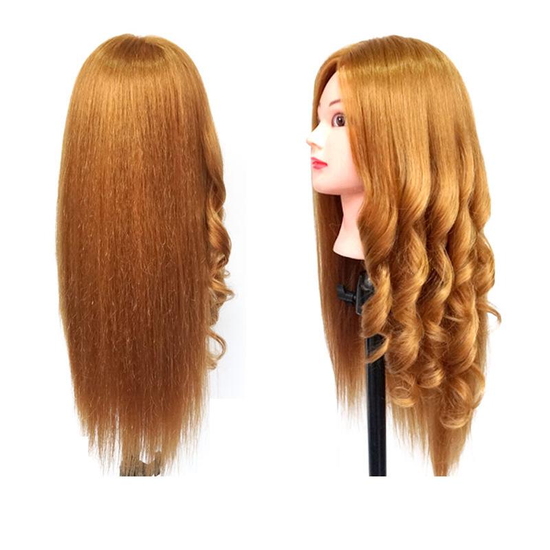 ヘアカット練習用ウィッグ レディース 編み込み ヘアアレンジ パーマ カラーリング メイクアップ練習用 マネキンヘッド 80%人毛 金髪 茶髪 4,537円