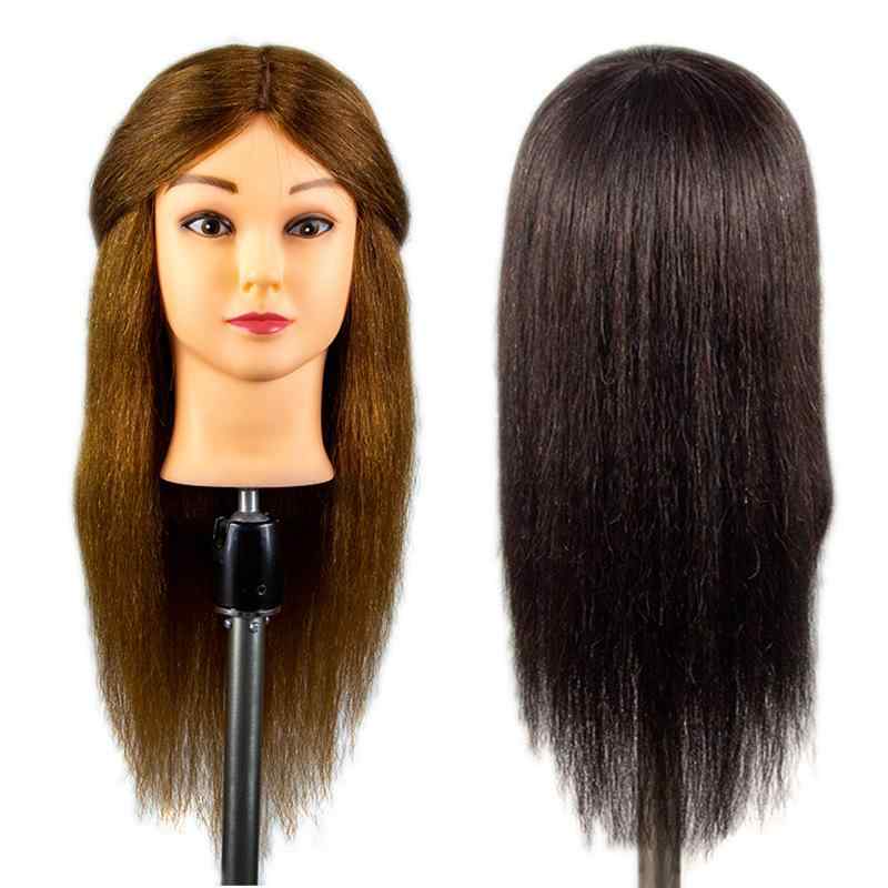 ヘアカット練習用ウィッグ 真人ヘア ロングヘア ブラック ブラウン系 16 18インチ 美容師 初心者 スタイリング パーマ カラーリング練習