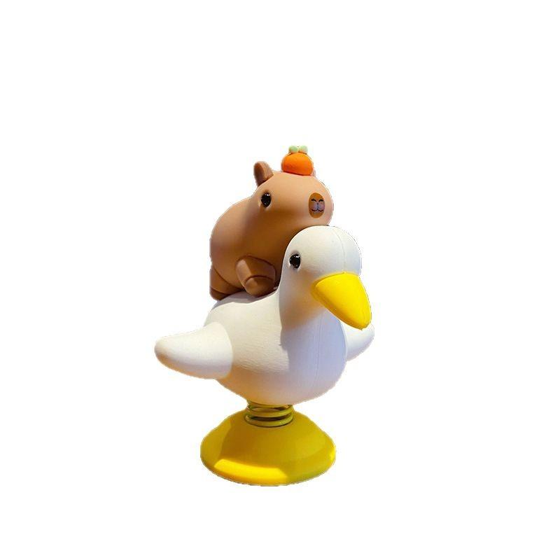 置物 オブジェ 水豚 カピバラ ゆらゆら 揺れる かわいい 飾り 卓上 デスク 癒し系 PVC製 ミニチュア ギフト