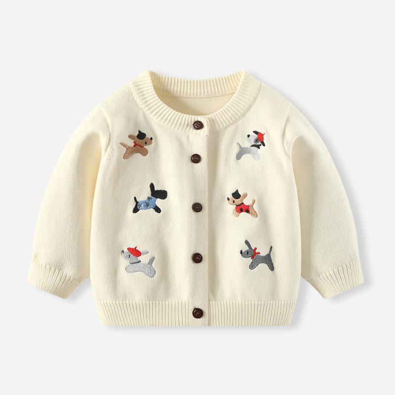 ニット・セーター ベビー服 男の子 女の子 カーディガン 秋冬 綿 Vネック 長袖 おしゃれ かわいい 普段使い 73cm 80cm 90cm 100cm 110cm