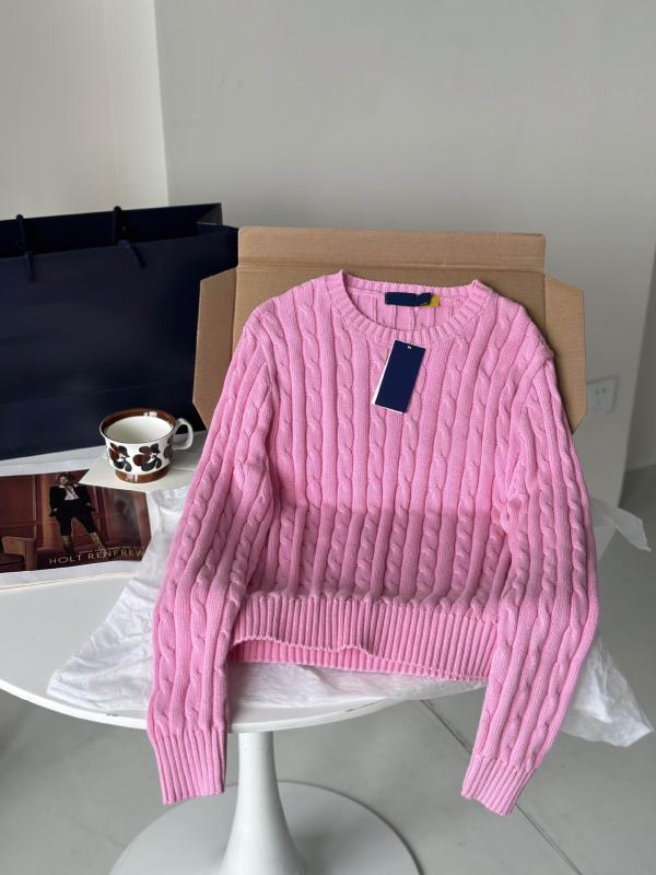 ニット レディース 秋冬 刺繍 ワンポイント コットン セーター 丸首 ケーブル編み プルオーバー ゆったり 灰色 紺色 黒色 生成り色 ピンク系 ベージュ