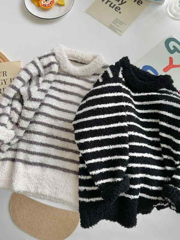 ニット・セーター キッズ 女の子 子供服 親子 ペアルック 厚手 秋冬 ニット カーディガン トップス カットソー 乳白色 黒 90cm 100cm 110cm 120cm 130cm 140cm 150cm 160cm