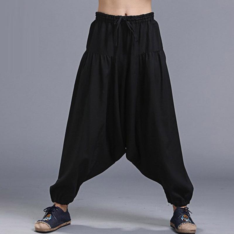 パンツ 男性用 リネンパンツ ワイドパンツ 春夏 韓国風 ファッション ズボン 麻 混紡 ゆったり カジュアル ブラック コーヒー ネイビー M L XL