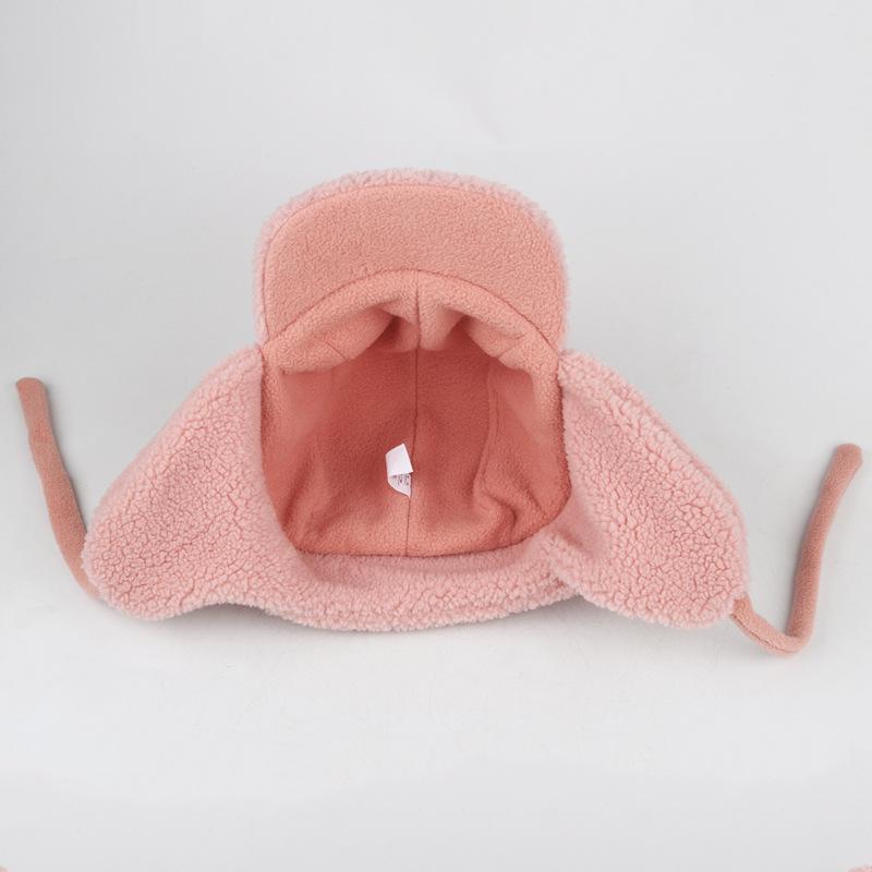 帽子 キッズ 冬用 防寒 フライトキャップ 羊羔? ボア 耳当て付き 暖かい かわいい ピンク系 ブルー ブラック ベージュ