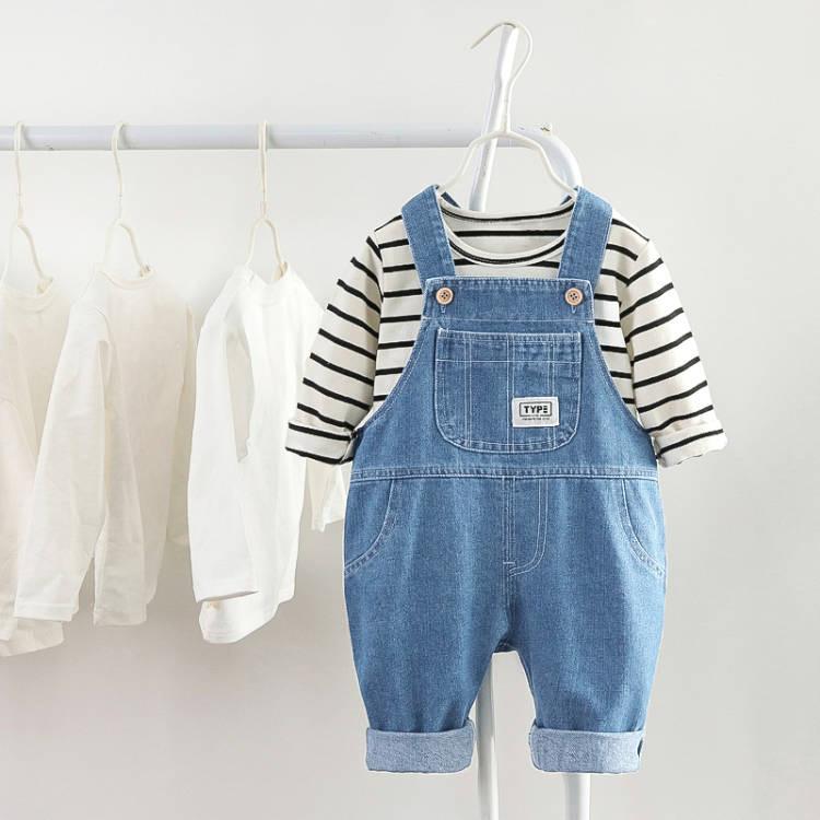 キッズ ベビー サロペット デニム パンツ 春秋 2way 男女兼用 子供 幼児 ロングパンツ ブルージーンズ 綿 高品質 普段使い
