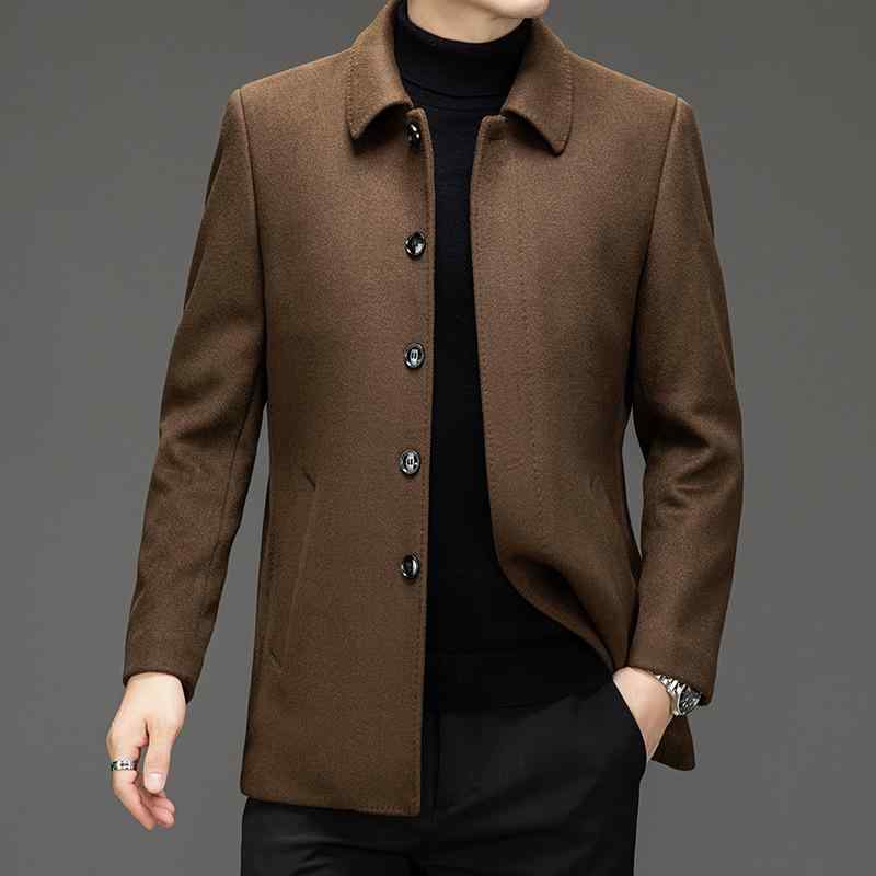 厚地の外套 メンズ 成人男性用 羊毛 中綿 真っただ中丈 絨毛 羊毛 商行為 成人男性服 お父ちゃん 年がしら 向け テーラード アウター 上衣 厚地の外套 羽織り 防寒 あったか 生あたたかい 秋冬