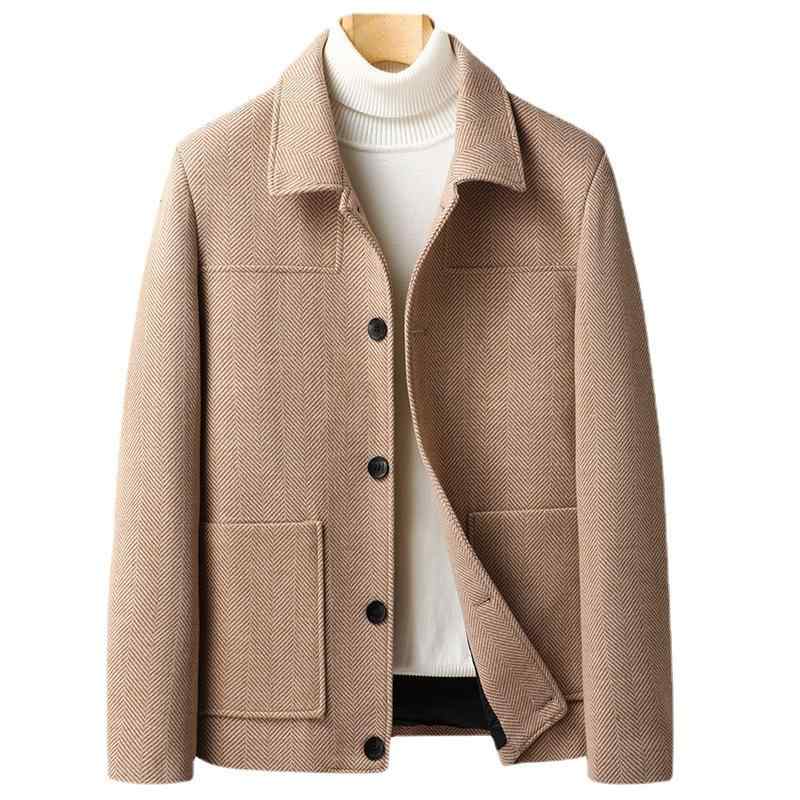 コート メンズ ウール 秋冬 ジャケット ブルゾン 男性用 アウター 紳士服 上着 羽織り 防寒 あったか 普段使い