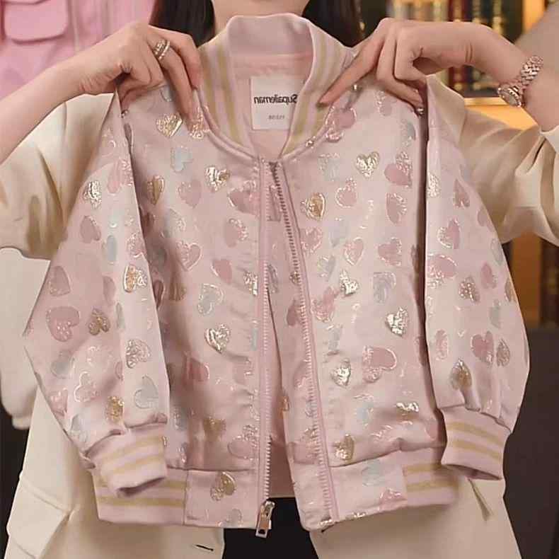子供用ジャケット キッズ 愛心柄 野球服 中華風 アウター 秋冬 普段着 通学着
