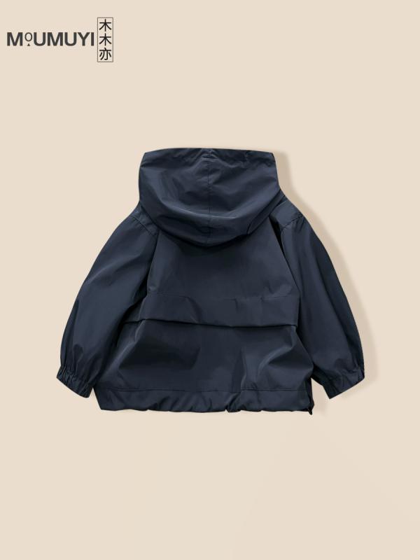 子供服 ジャケット 男の子 春物 フード付き ジャンパー アウター 撥水 90cm 100cm 110cm 120cm 130cm 140cm ブラック 紺色