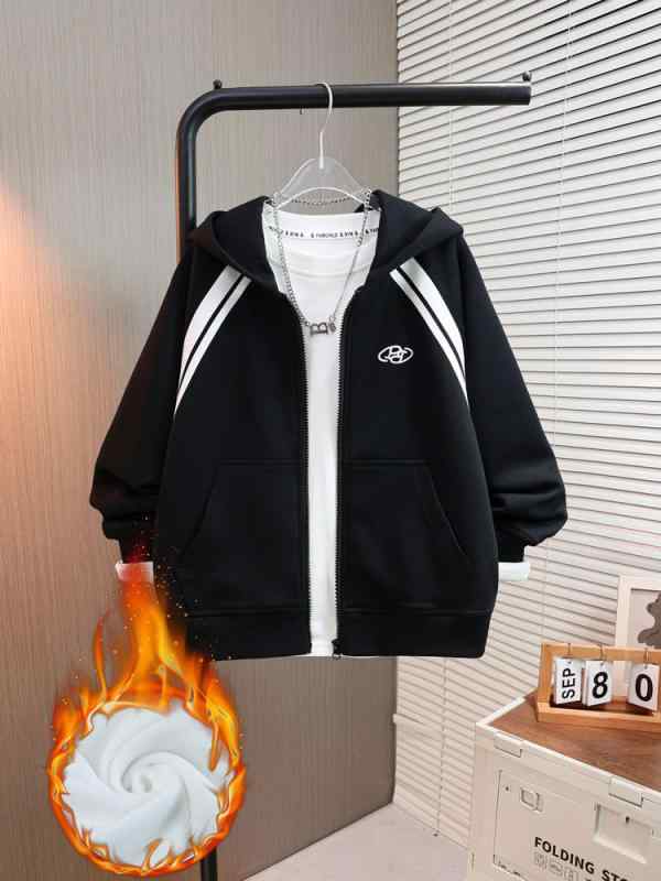 子供服 アウター キッズ 男の子 秋冬 裏起毛 ジップアップ パーカー 中学生 高学年 子供 普段着 長袖 トップス 防寒 150 160