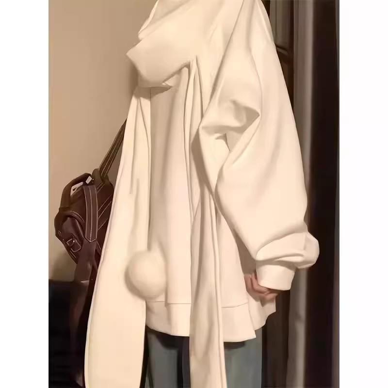 パーカー レディース 薄手 ブルゾン 裏起毛 ゆったり 長袖 トップス フード付き ポリエステル かわいい カジュアル スタイル 秋冬