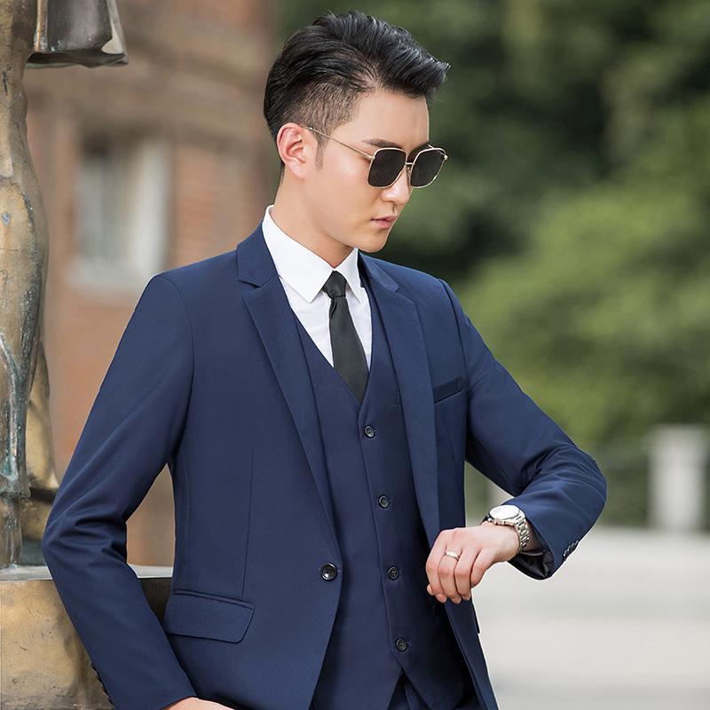背広 メンズ 成人男性用 フォーマル か細い相応う 3点仕掛ける テーラードジャケット 限りない スラックス 商行為 事務所表現スタイル 無地 紺色 薄墨色 黒いこと ブドウ酒赤いこと スーツ-メンズファッション