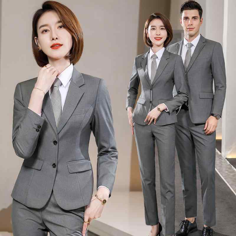スーツ メンズ レディース 事務服 グレー系 フォーマル ビジネス オフィス 男性用 女性用 長袖 ポリエステル テーラード ジャケット パンツ スカート ベスト ブラウス 大きいサイズ｜Tanzan
