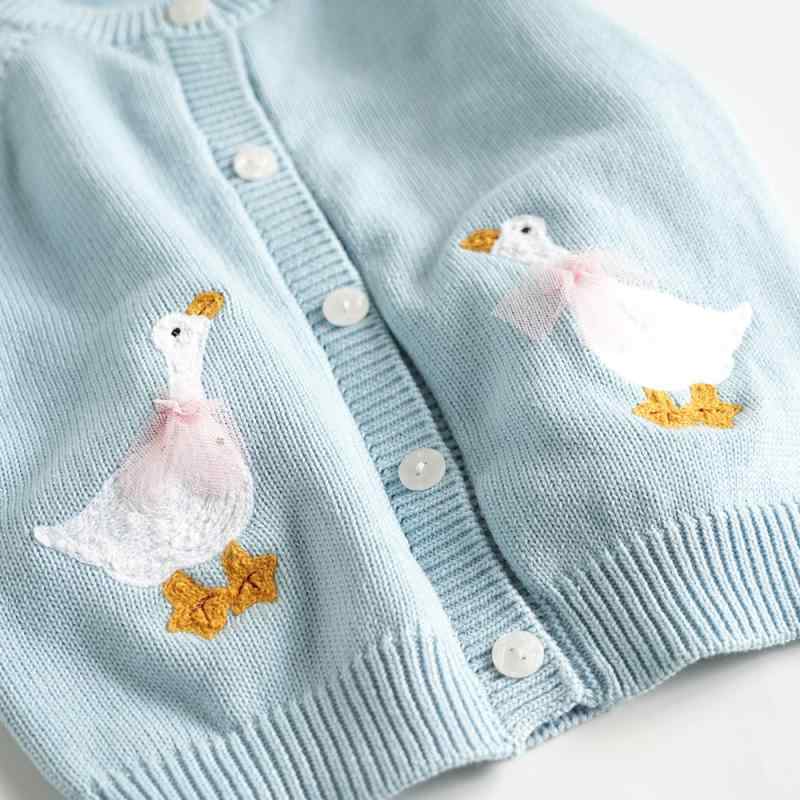 子供服 カーディガン 女の子 ニット コットン 刺繍 長袖 ベビー カジュアル かわいい 春秋 冬 90 100 110 120 130cm