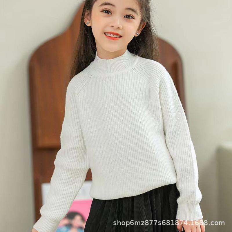編み物・スウェーター キッズ 赤ちゃん 高襟 羊毛混紡 ティーシャツ 秋冬 朦々たる 御坊っちゃん うしろ帯 100糎 110糎 120糎 130糎 140糎 150糎 160糎 白いこと 赤いこと 薄墨色 青味 黄味がかった 緑であること 黒いこと