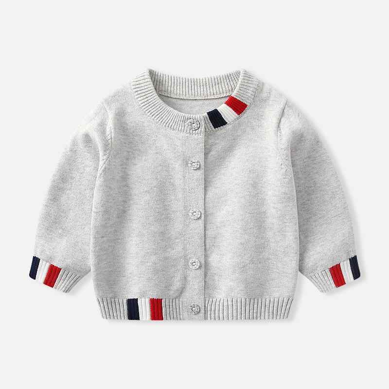 ベビー服 ニットカーディガン 男の子 秋物 薄手 コットン 長袖 アウター 乳幼児 幼児 子供服 カジュアル 上着 グレー ブルー グリーン ストライプ