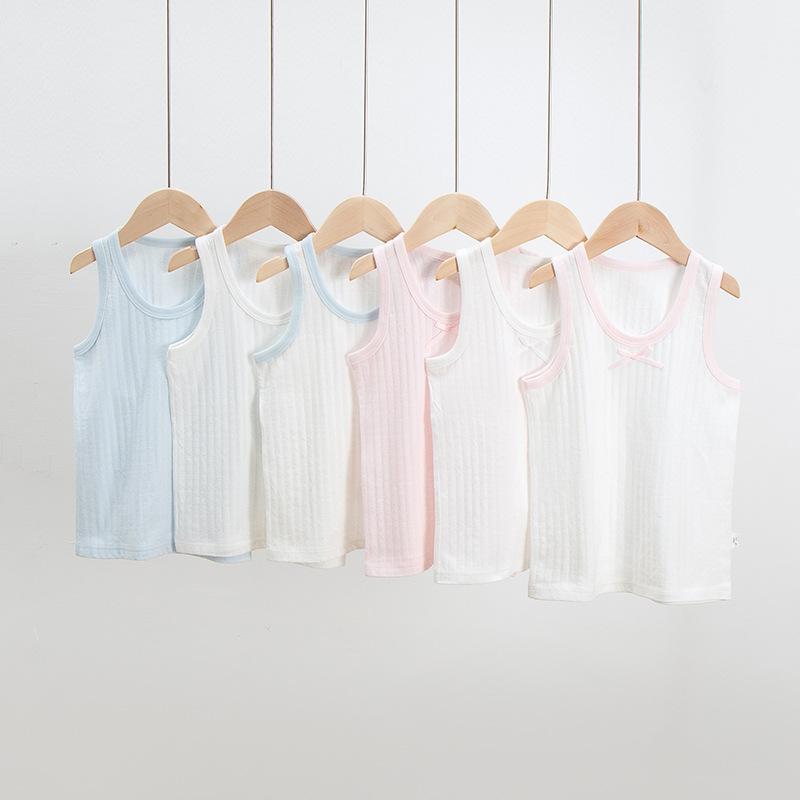 子供服 タンクトップ ベビー 薄手 ノースリーブシャツ 2枚セット インナーシャツ 肌着 綿100% 通気性 吸水性 男の子 女の子 幼児 小学生 春夏