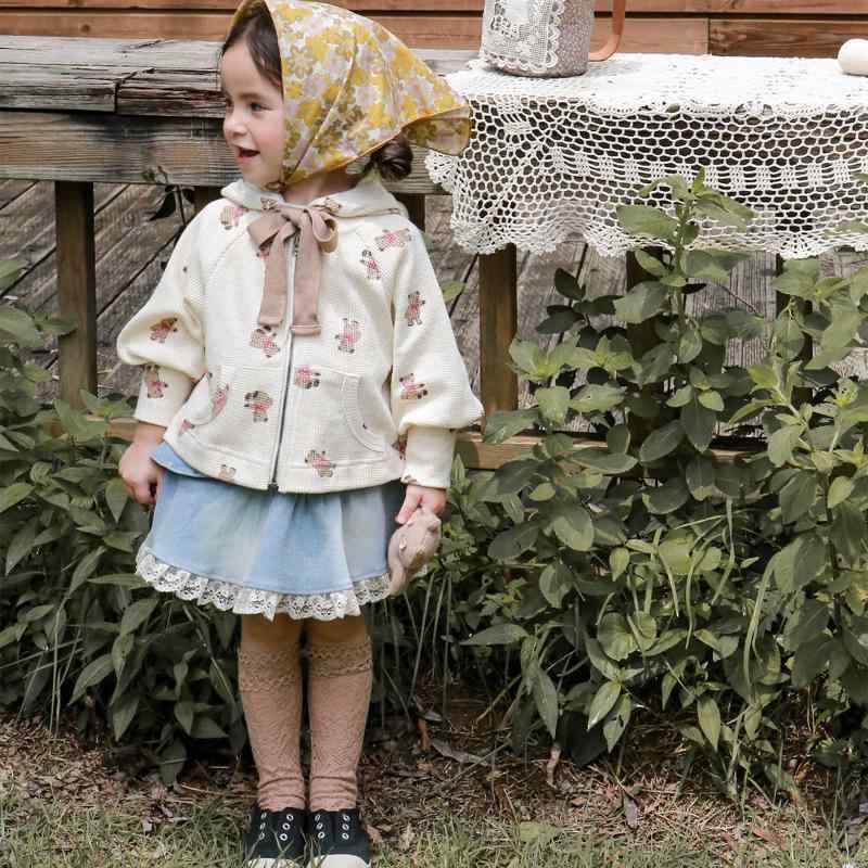 ジャケット ベビー服 女の子 ワッフル カーディガン 長袖 かわいい 韓国風 秋 アウター 66cm 73cm 80cm 90cm 100cm 110cm 120cm