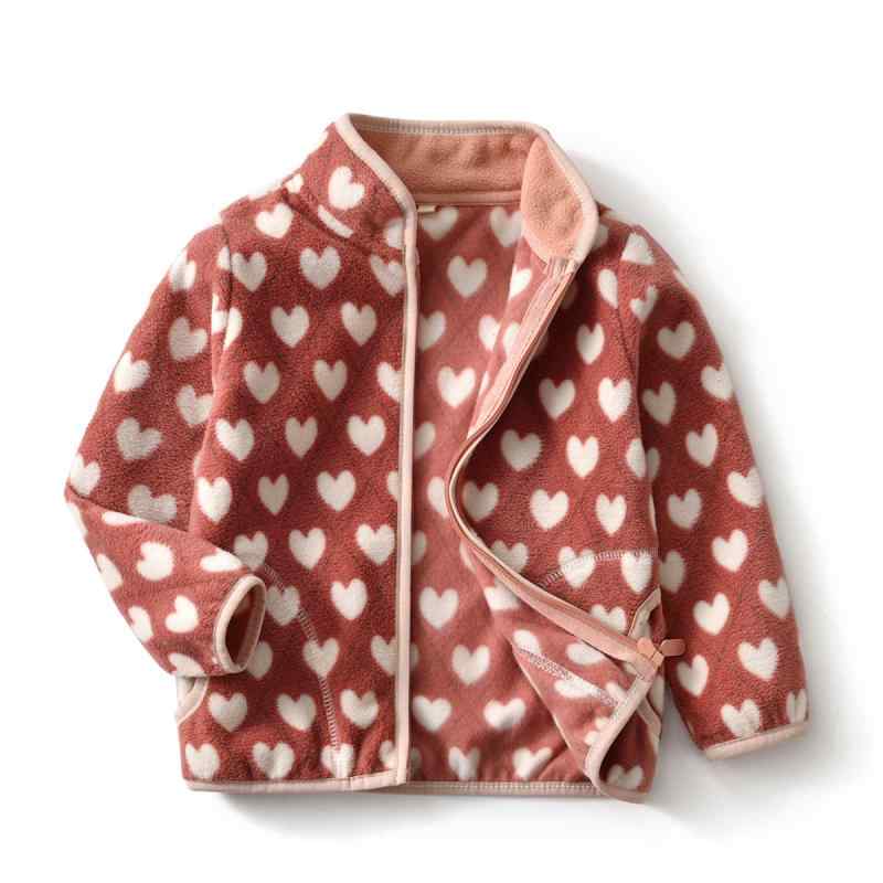 子供服 フリース ジャケット 女の子 立襟 アウター 秋 小鳥 動物柄 ピンク 紫 赤色 100cm 110cm 120cm 130cm 140cm ポリエステル