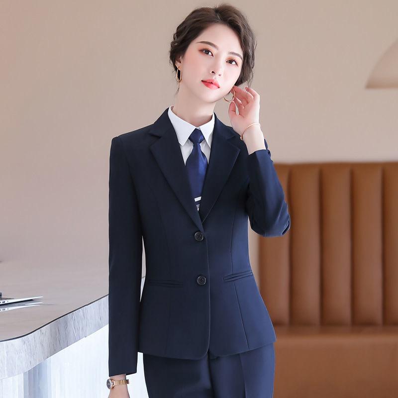 スーツ レディース 春秋 黒 テーラードジャケット セットアップ 面接 ビジネス オフィス ホテル 制服 ポリエステル ブラック ブルー スカート パンツ ワイシャツ ブラウス ベスト S M L XL 2XL 3XL 4XL 5XL