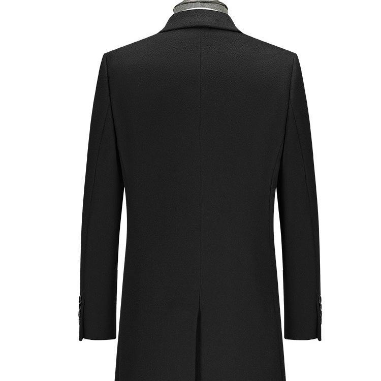 コート メンズ ウール ロングコート 男性用 紳士服 ビジネス カジュアル アウター シングルブレスト 秋冬 ブラック ネイビー|Tanzan
