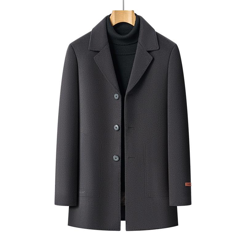 コート メンズ ウール 秋冬 厚手 テーラードカラー ゆったり グレー キャメル 170/M 175/L 180/XL 185/XXL 190/3XL 195/4XL 日常|Tanzan