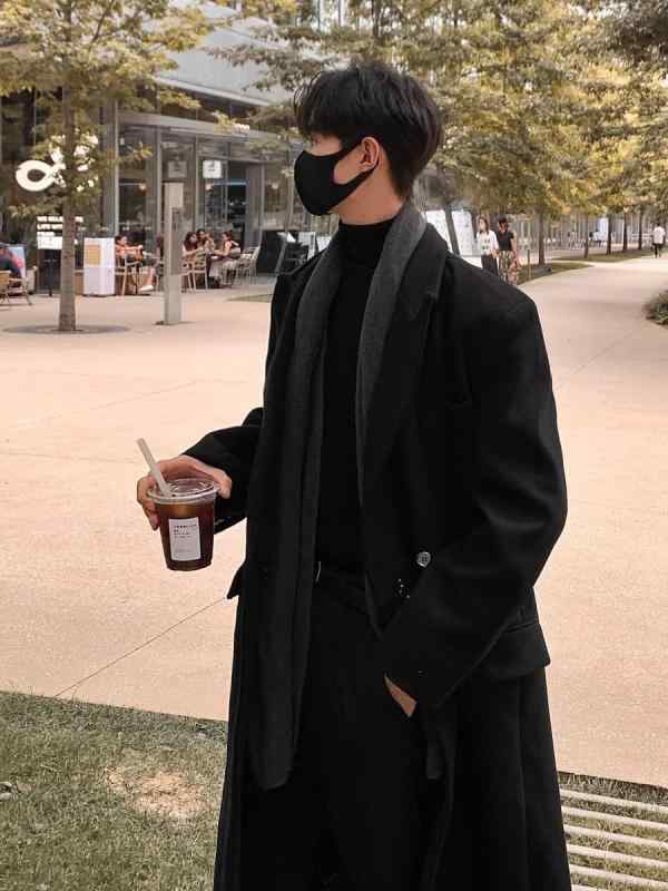 厚地の外套 メンズ 羊毛 テーラード ロング丈 年月 膝下丈 無地 ゆったり 黒いこと 薄墨色