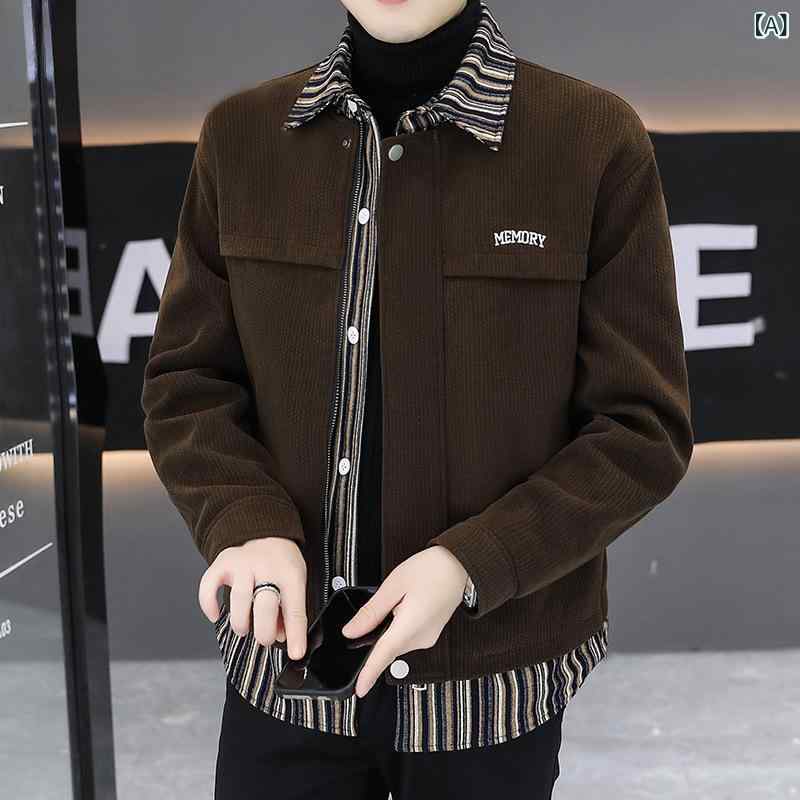 コート メンズ 男性用 ウール 厚手 秋冬 暖かい ビジネス 紳士服 上着 アウター M L XL 2XL 3XL 4XL ポリエステル ブラック コーヒー色|Tanzan