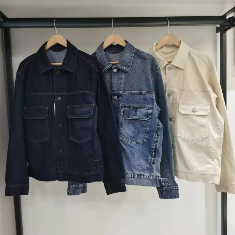 ジャケット レディース メンズ デニム 水洗い加工 復古 トップス 男女兼用 Gジャン ゆったり 乳白色 ブルー系｜Tanzan