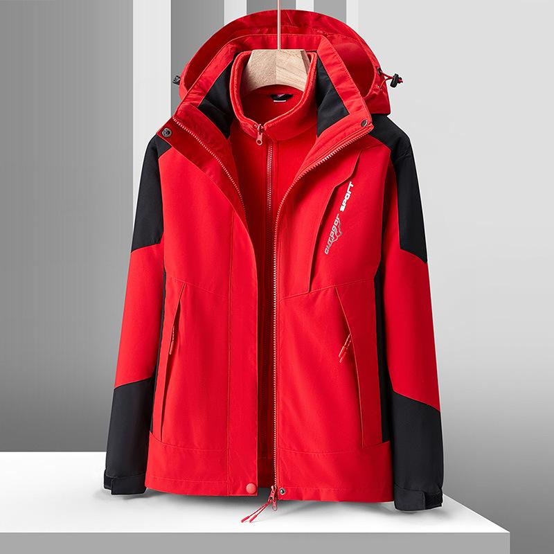 マウンテンパーカー メンズ レディース 防水 防風 保温 登山ウェア 上下セット アウトドア ジャケット パンツ 秋冬用 作業服 ユニセックス 赤 黒 グレー｜Tanzan
