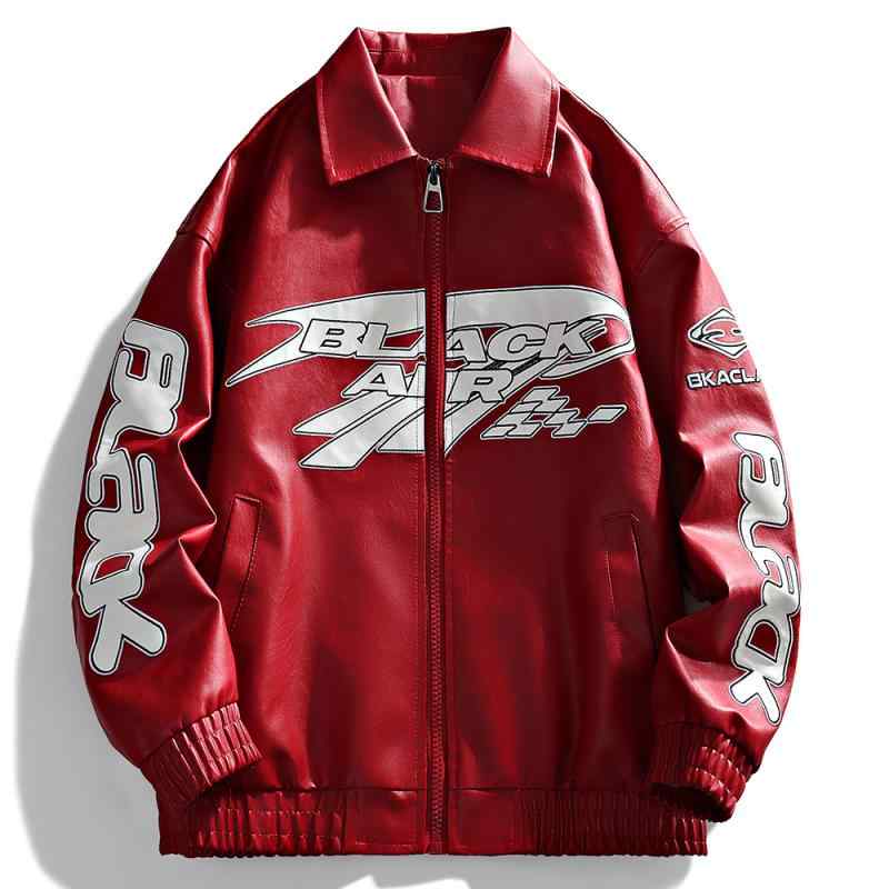 ジャケット 男性用 レザージャケット ストリート アメカジ バイク ライダース PUレザー 春秋 黒 ブラック 赤 レッド M L XL XXL 3XL