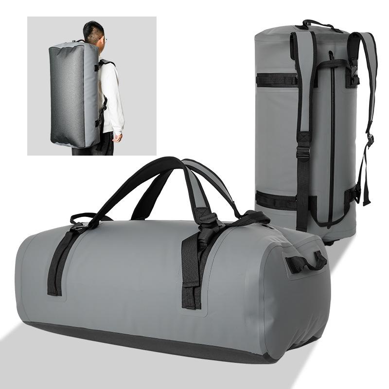 御徒面子 大電気容量 75L 雨合羽 TPU ボストンバッグ 背嚢 2WAY 手提げ 旅する 山登り 魚釣り 飛び込み競技 難民キャンプ アウトドア 深薄墨色