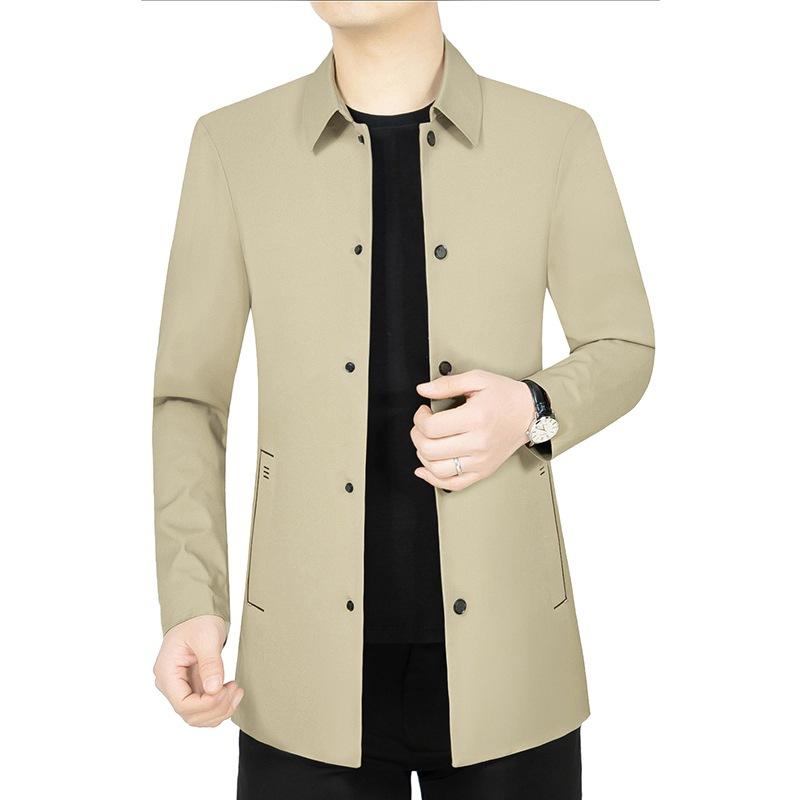 ジャケット 男性用 紳士服 ライトアウター スプリングジャケット 薄手 立ち襟 ポリエステル 防風 多ポケット 無地 春秋 カジュアル
